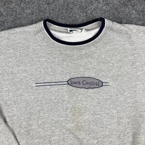 Winona Central Sweatshirt Mens Size XL Gray Navy Trim Crewneck Embroidered USA